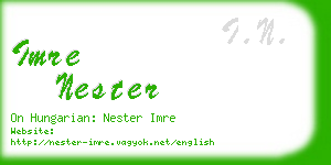imre nester business card